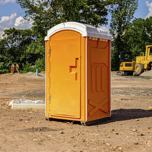 how often are the porta potties cleaned and serviced during a rental period in Mooresville